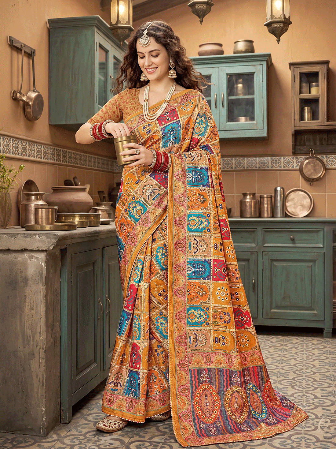 Meshwa Crepe Printed Saree