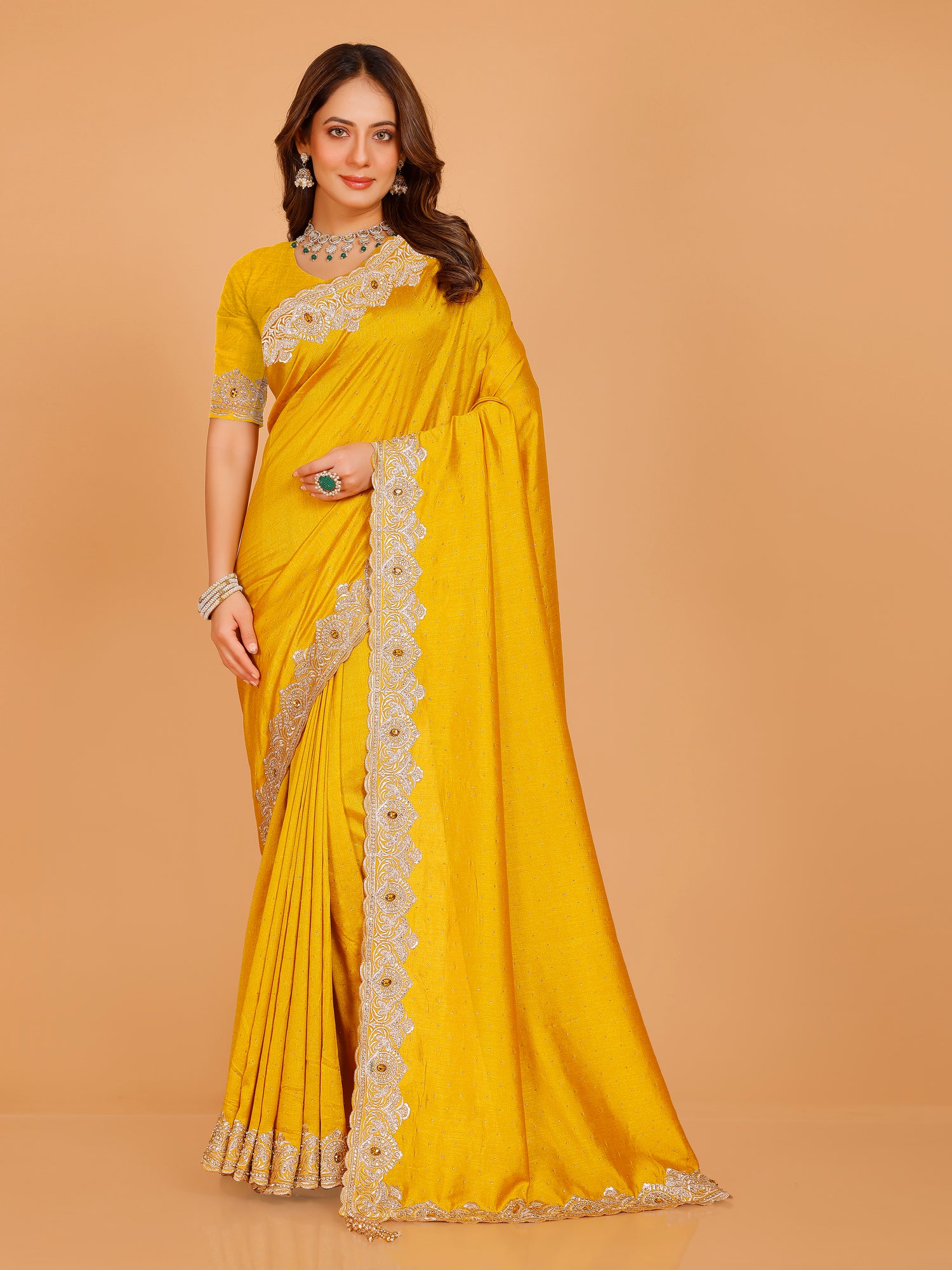 Bhavya Silk Embroidered Saree