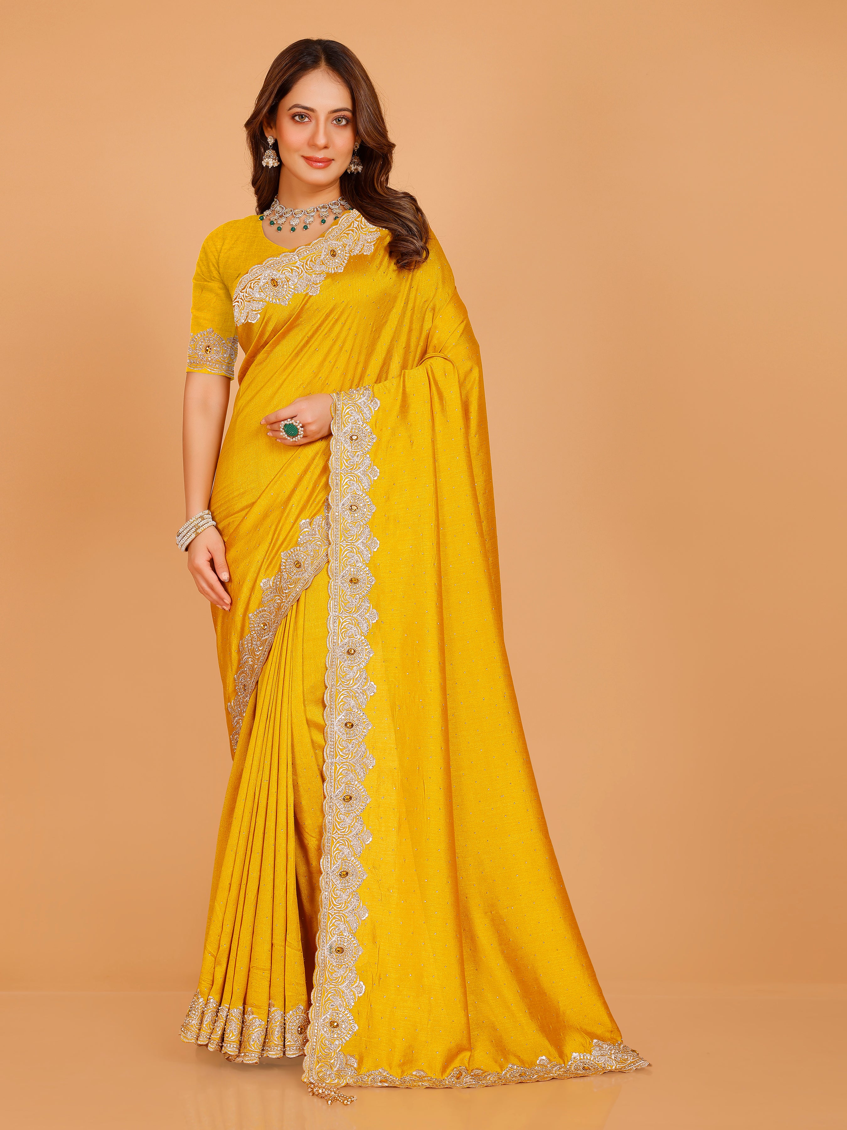Bhavya Silk Embroidered Saree