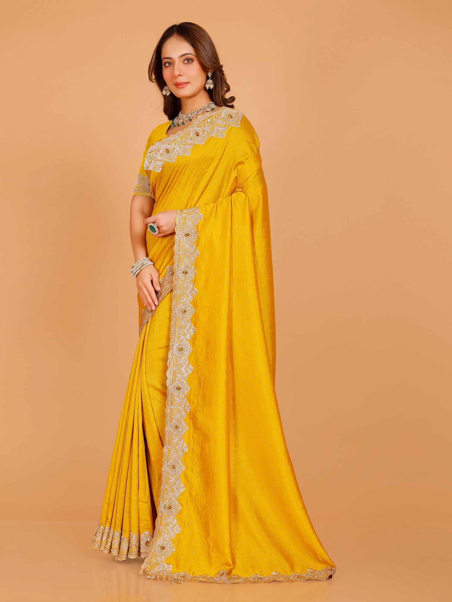 Bhavya Silk Embroidered Saree