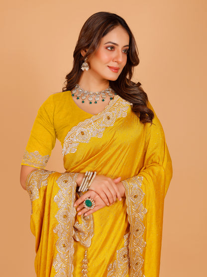 Bhavya Silk Embroidered Saree