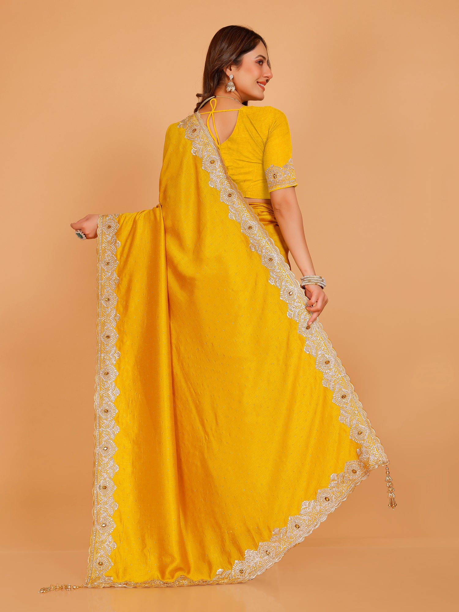 Bhavya Silk Embroidered Saree