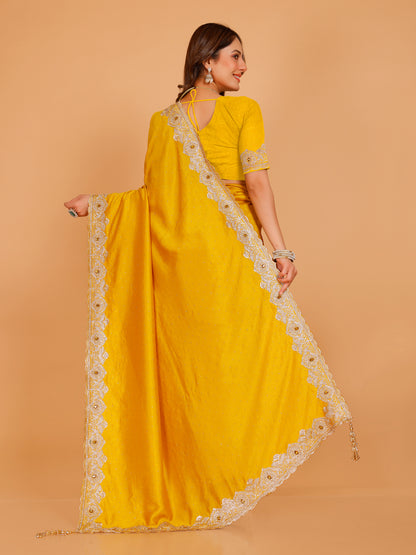 Bhavya Silk Embroidered Saree