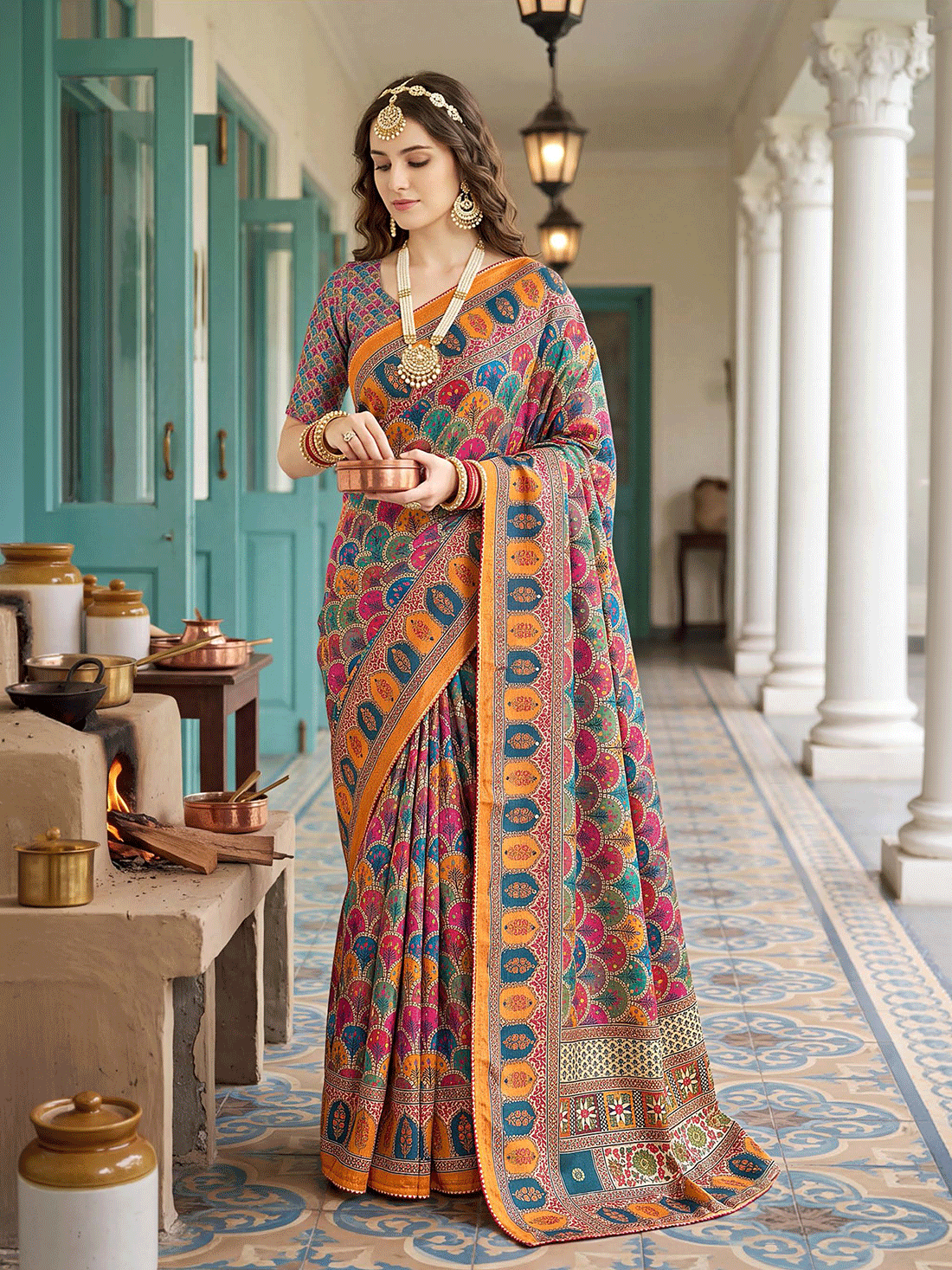Hema Crepe Printed Saree