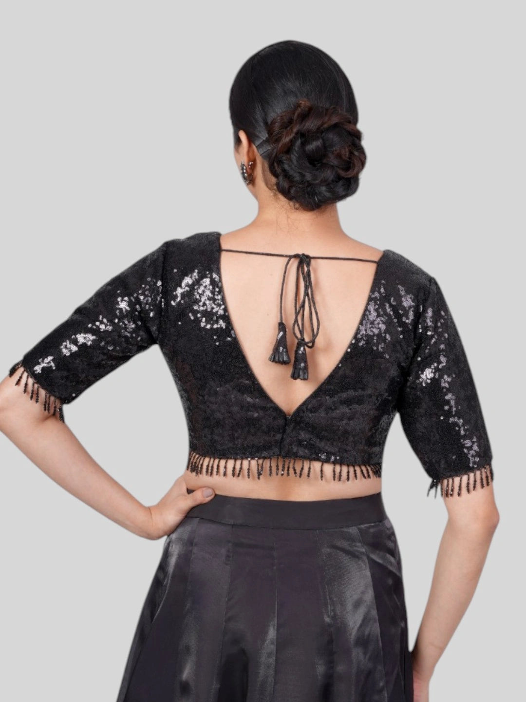 Georgette Sequence Work Blouse - Roop Darshan