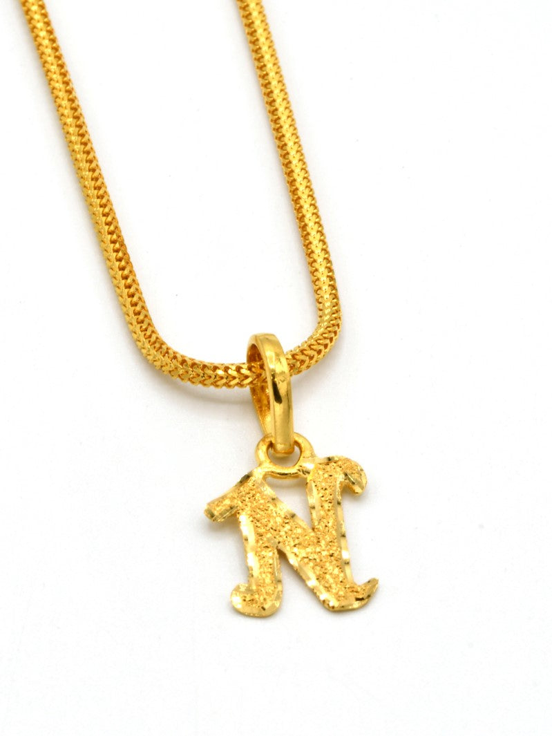 22ct Gold "N" Pendant - Roop Darshan