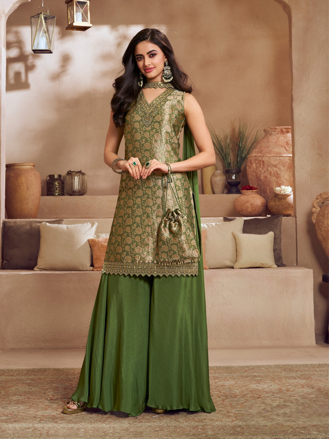 Heer Palazzo Suit - Roop Darshan