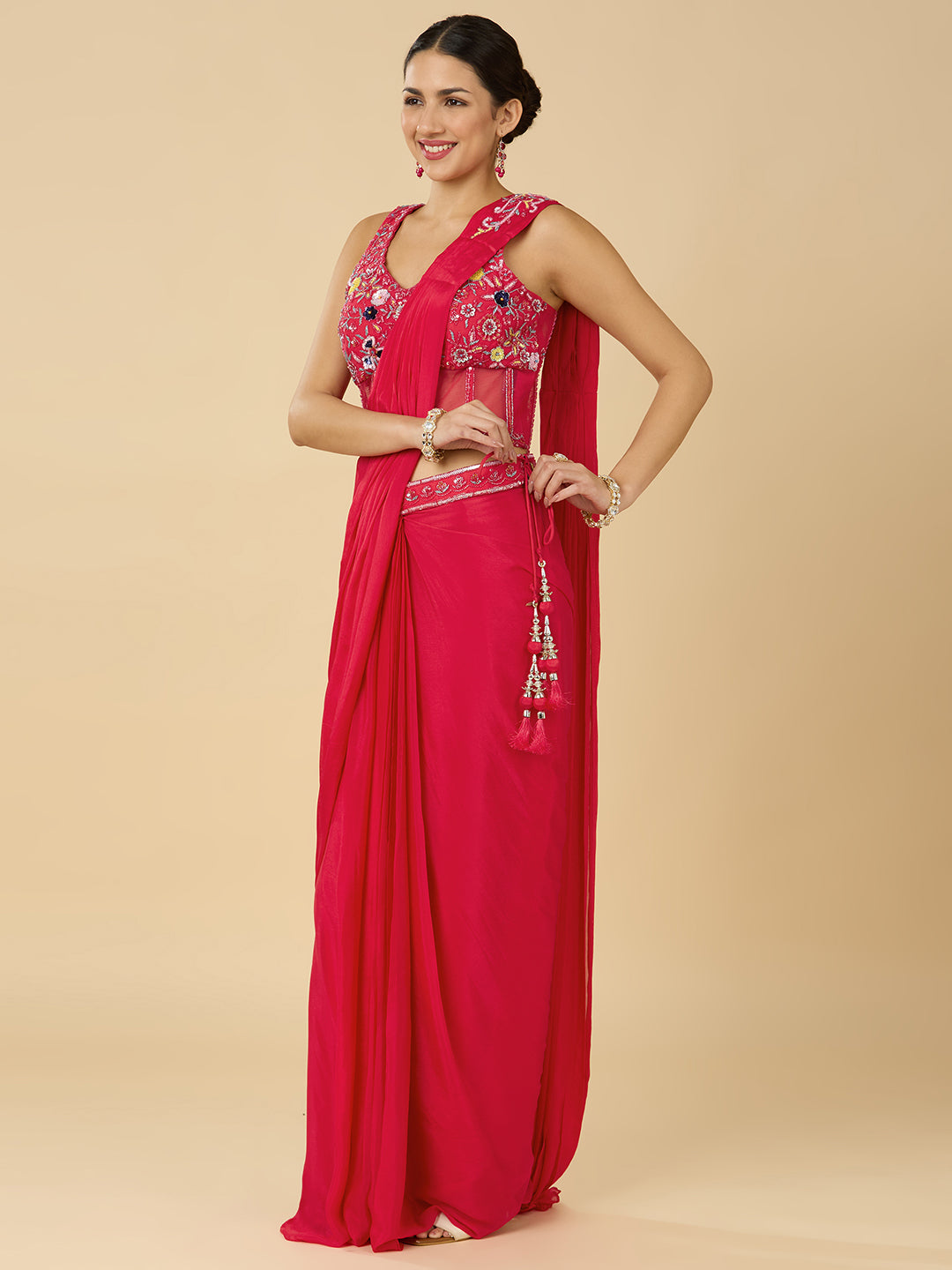 Kiana Ready To Wear Choli Saree - Roop Darshan