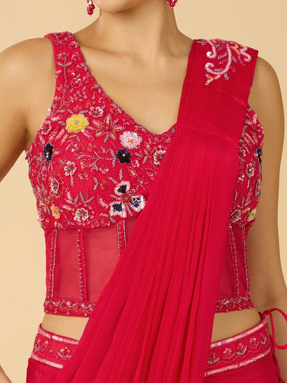 Kiana Ready To Wear Choli Saree - Roop Darshan