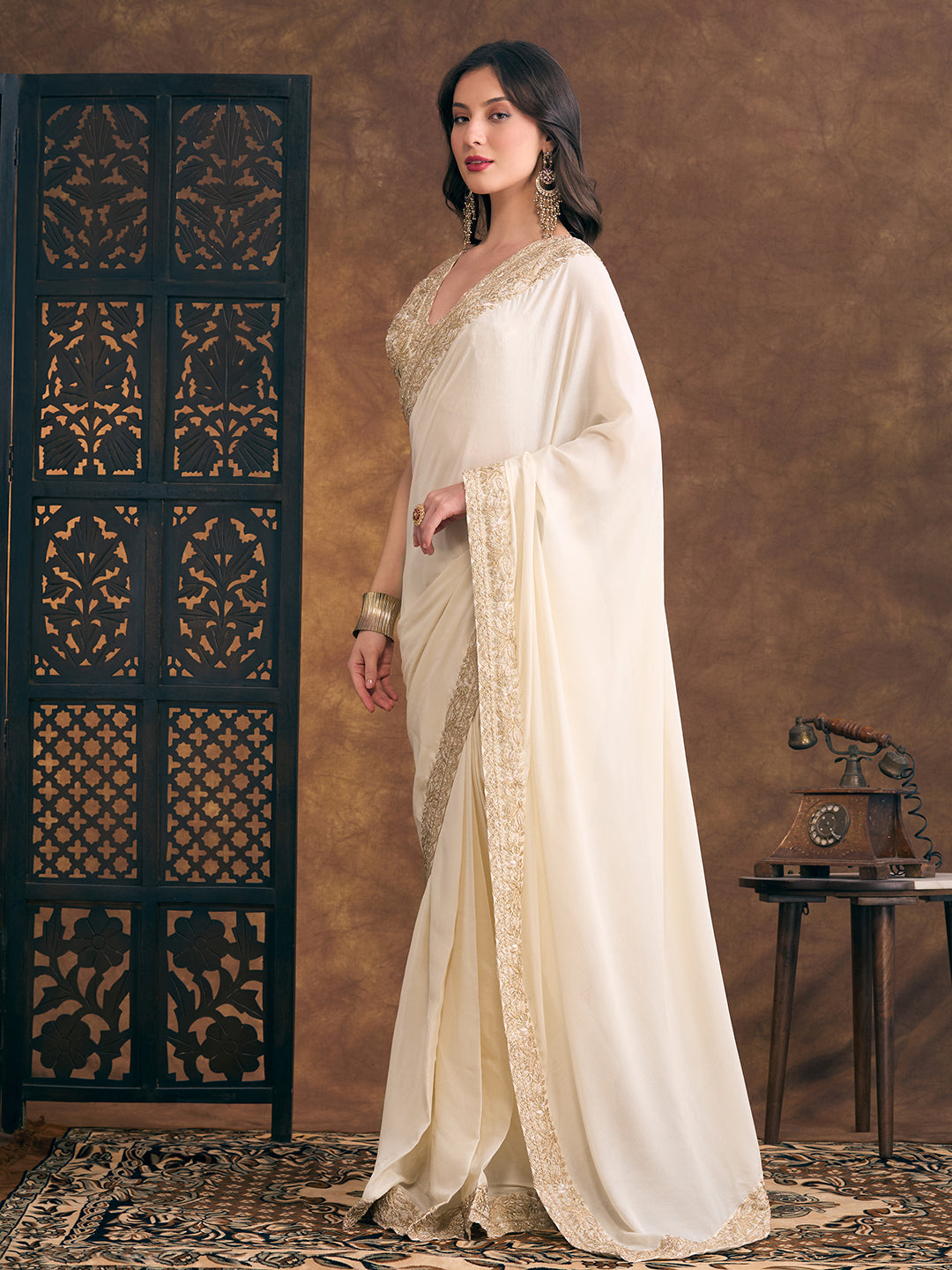 Nora Ready To Wear Choli Saree - Roop Darshan