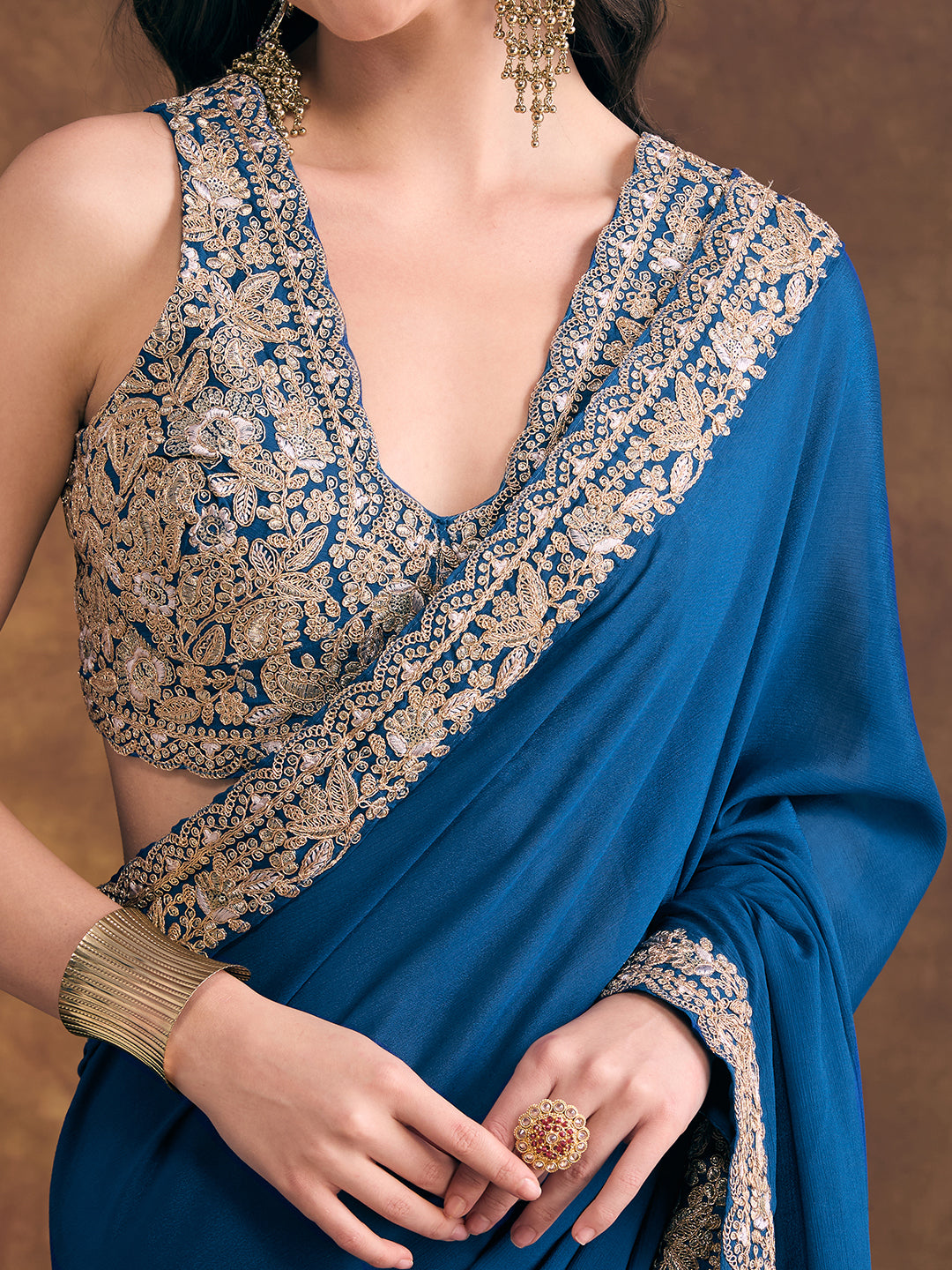 Nora Ready To Wear Choli Saree - Roop Darshan