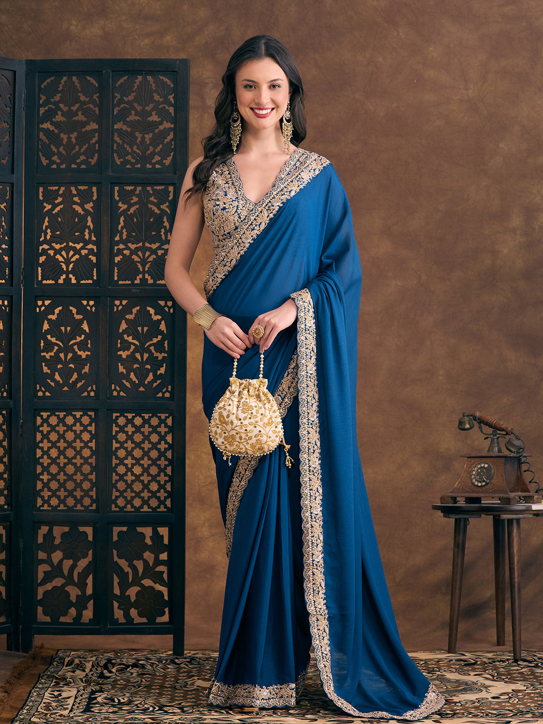Nora Ready To Wear Choli Saree - Roop Darshan