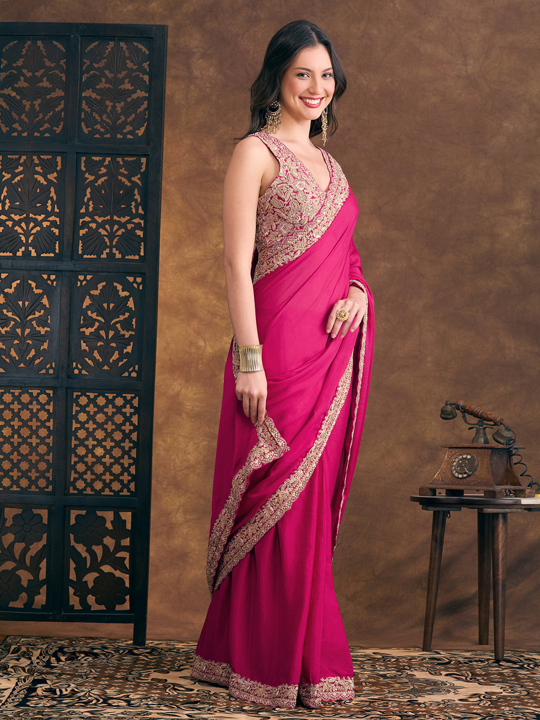 Nora Ready To Wear Choli Saree - Roop Darshan
