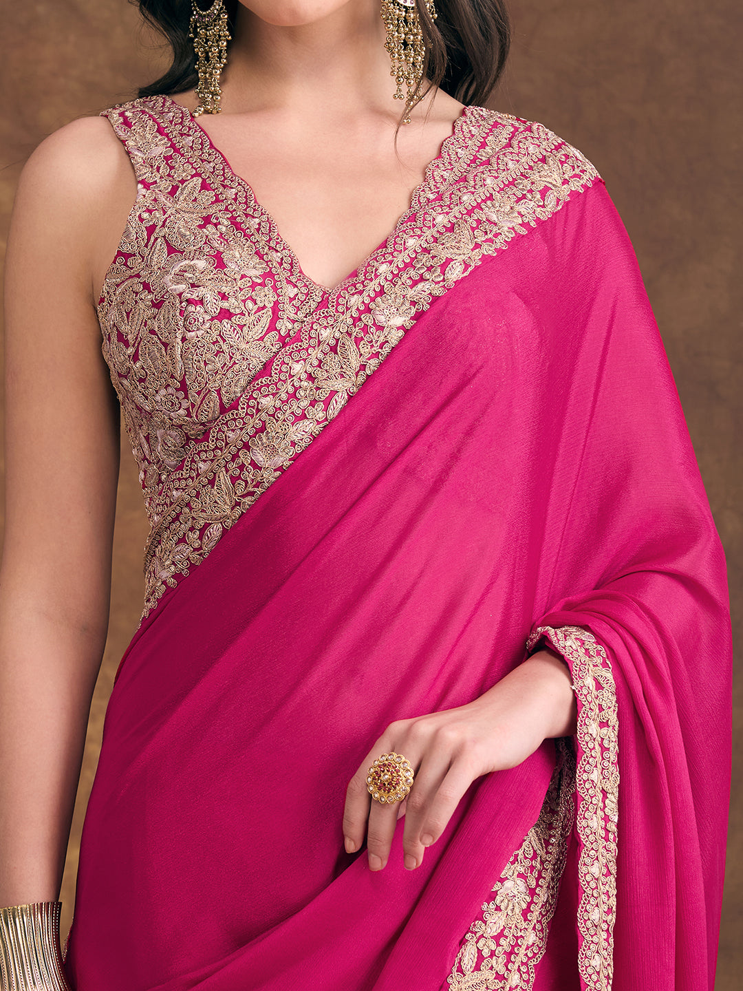 Nora Ready To Wear Choli Saree - Roop Darshan