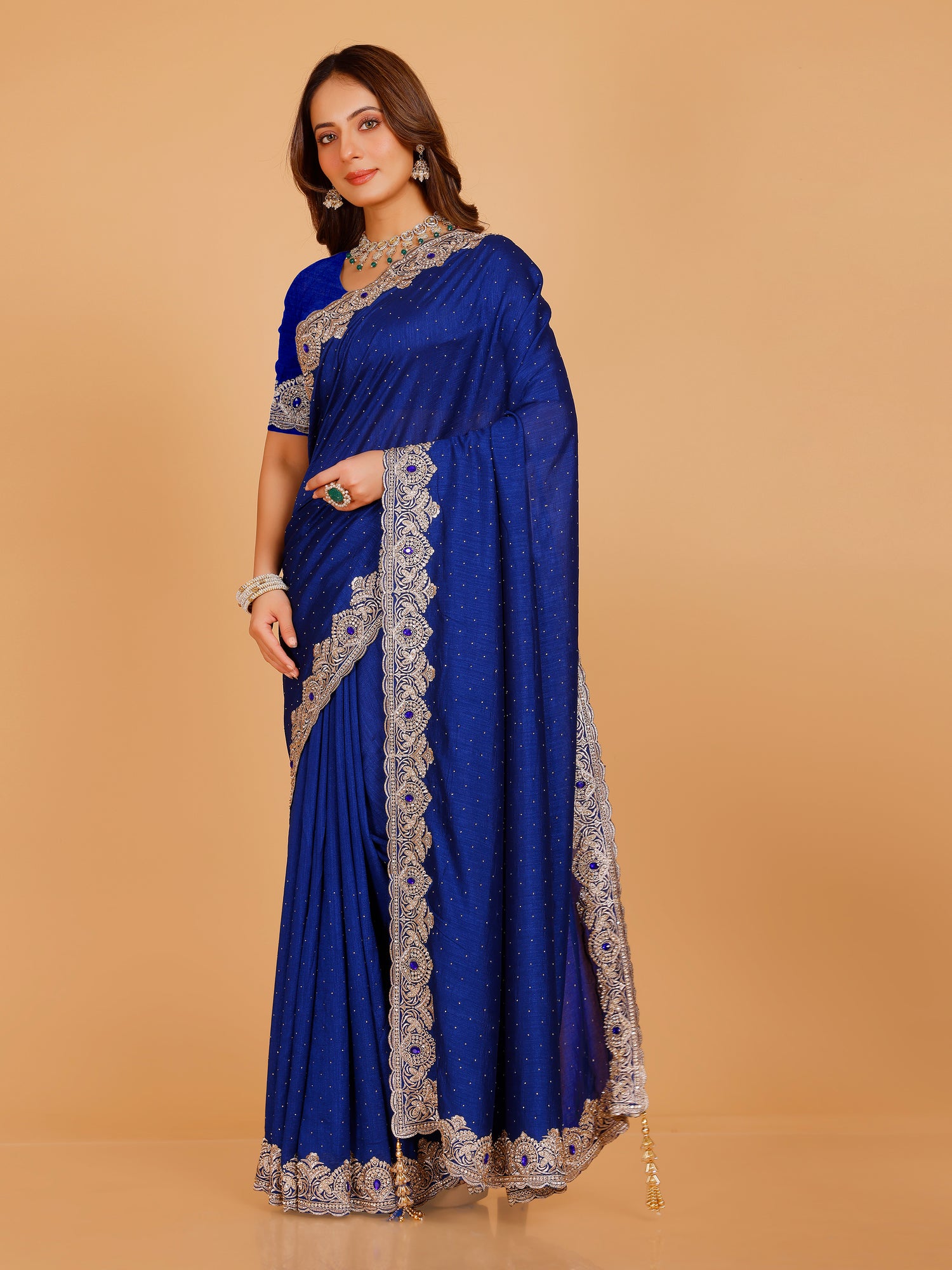 Bhavya Silk Embroidered Saree
