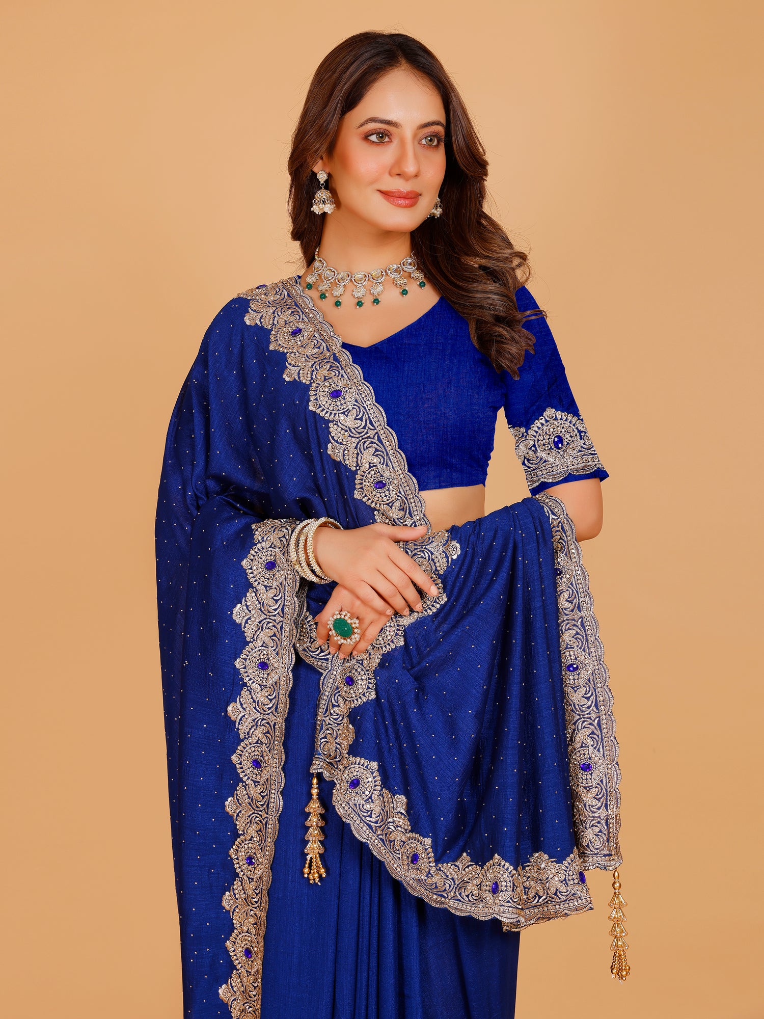 Bhavya Silk Embroidered Saree