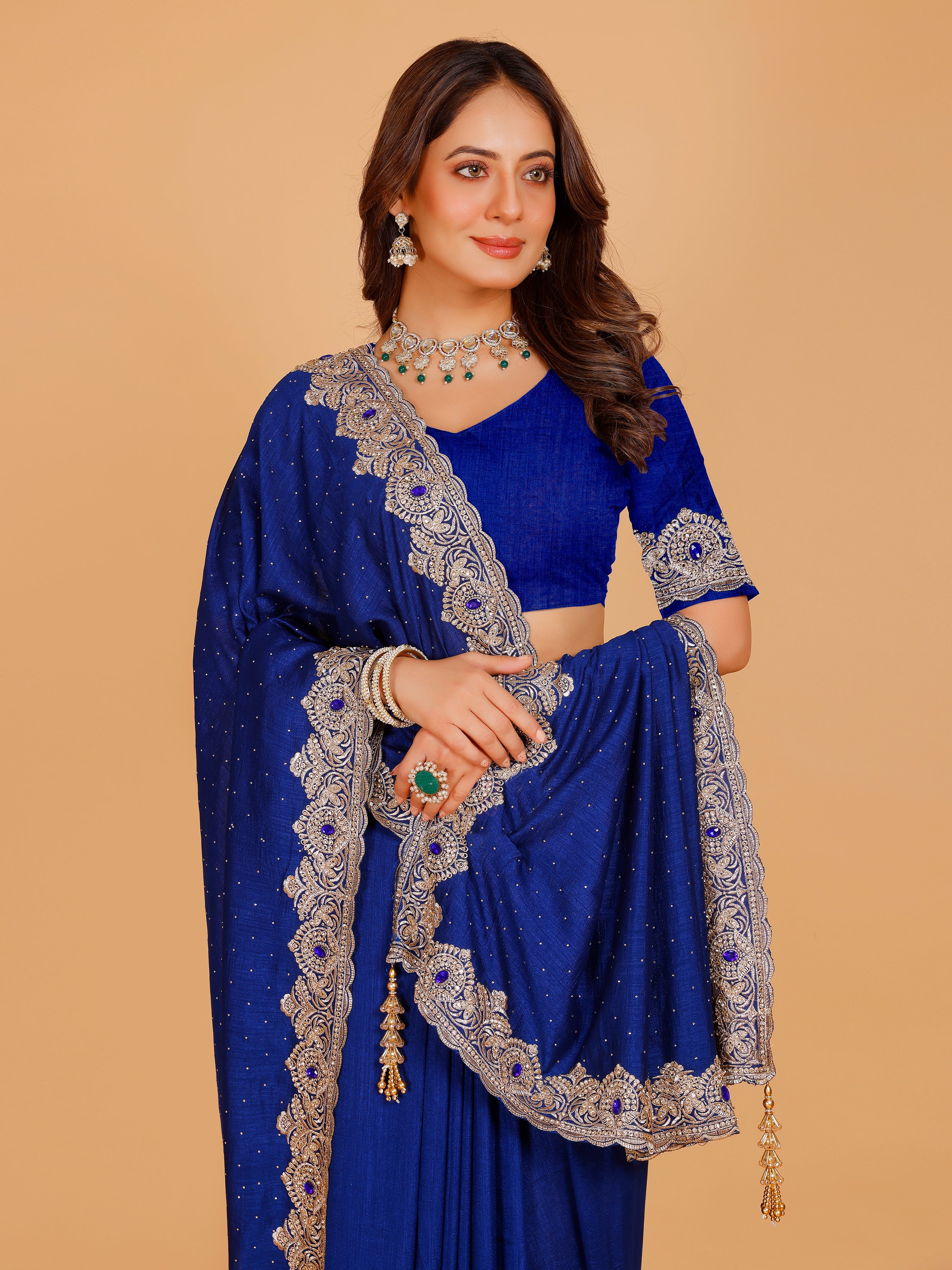 Bhavya Silk Embroidered Saree