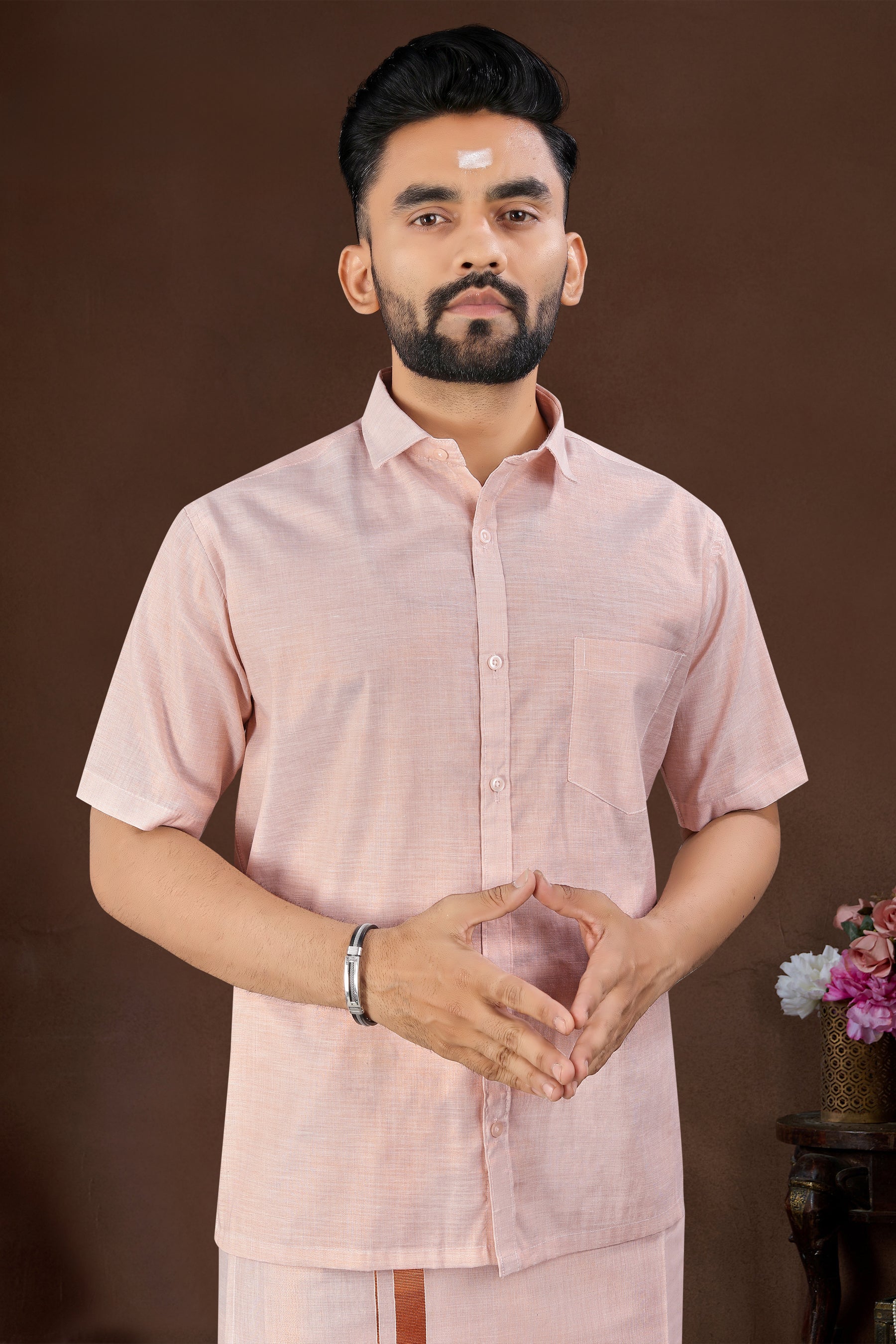 Mens Silk Dhoti Set - Roop Darshan