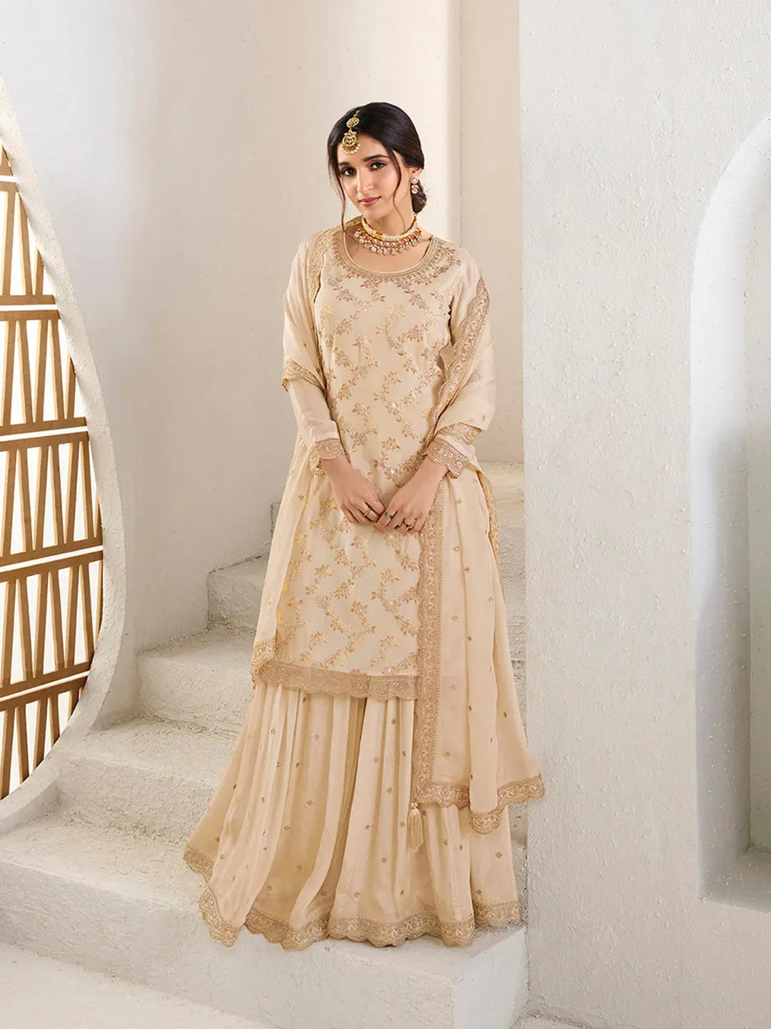 Somya Palazzo Suit - Roop Darshan