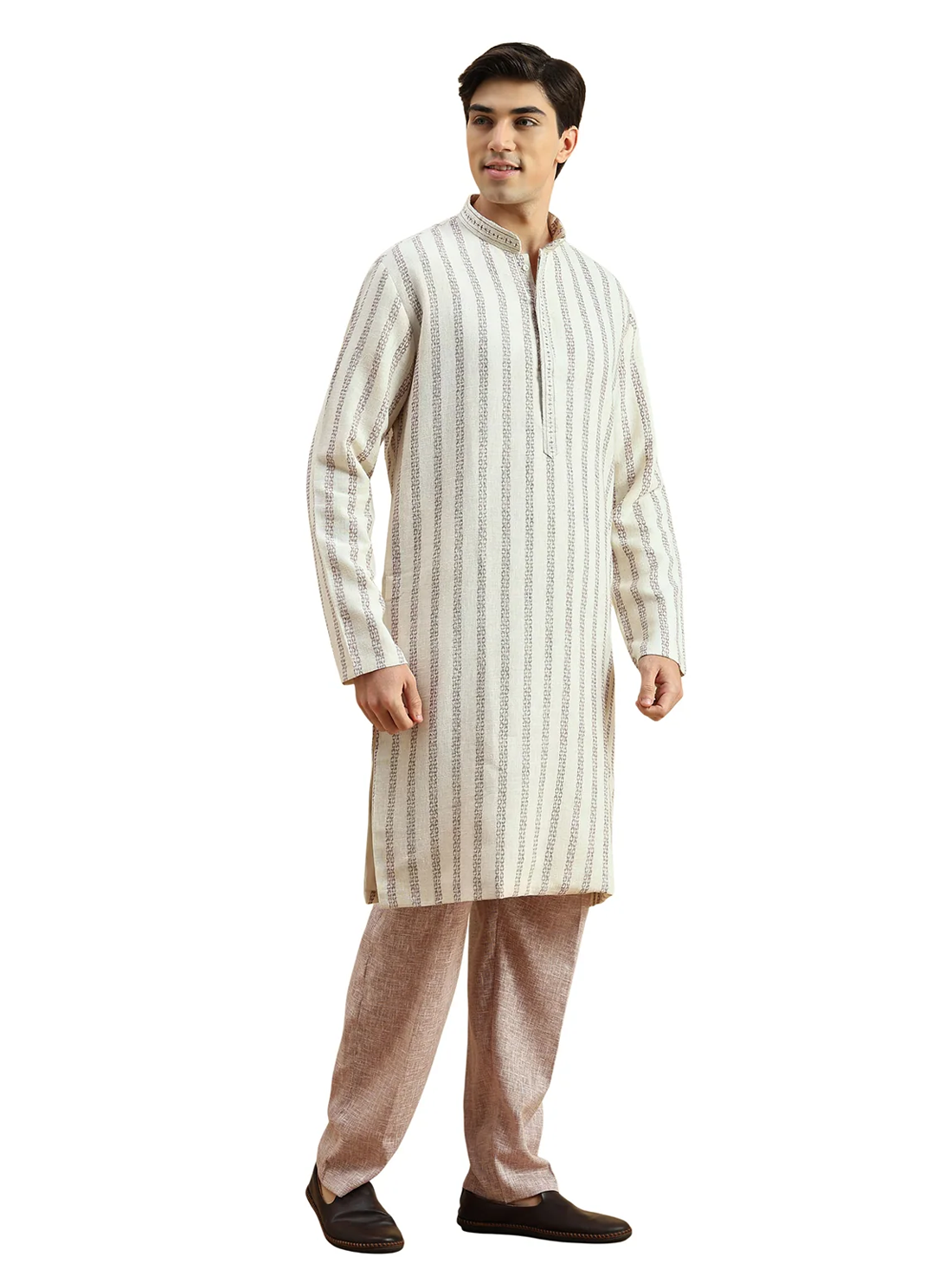 Linen Resham Kurta Payjama