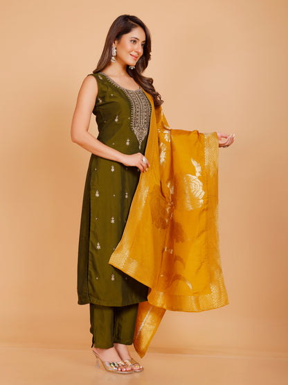 Vamika Silk Straight Suit