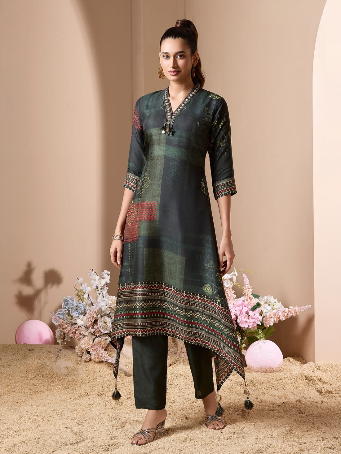 IQRA Silk Kurti Set