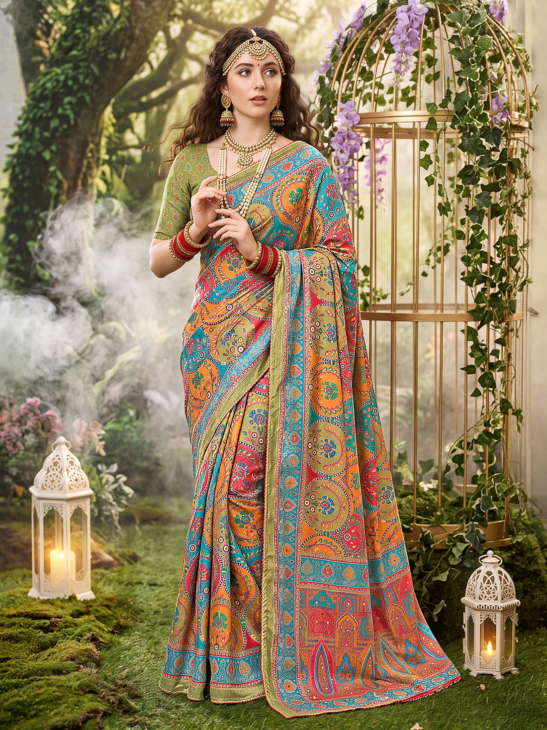 Abhisha Crepe Printed Saree