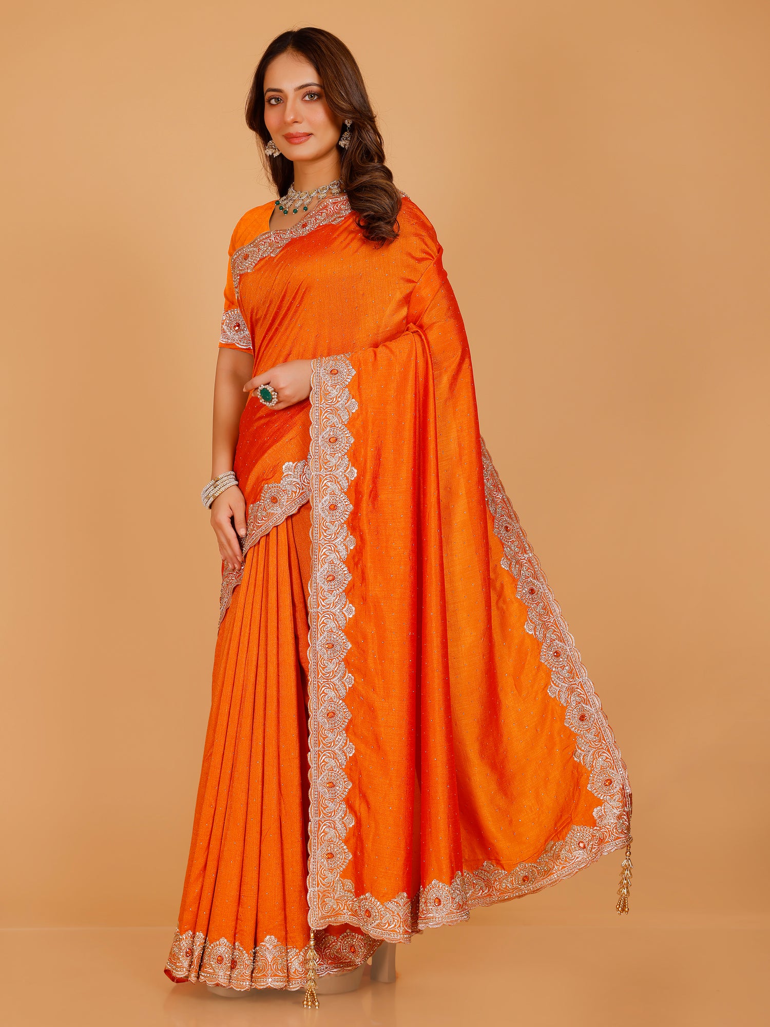 Bhavya Silk Embroidered Saree