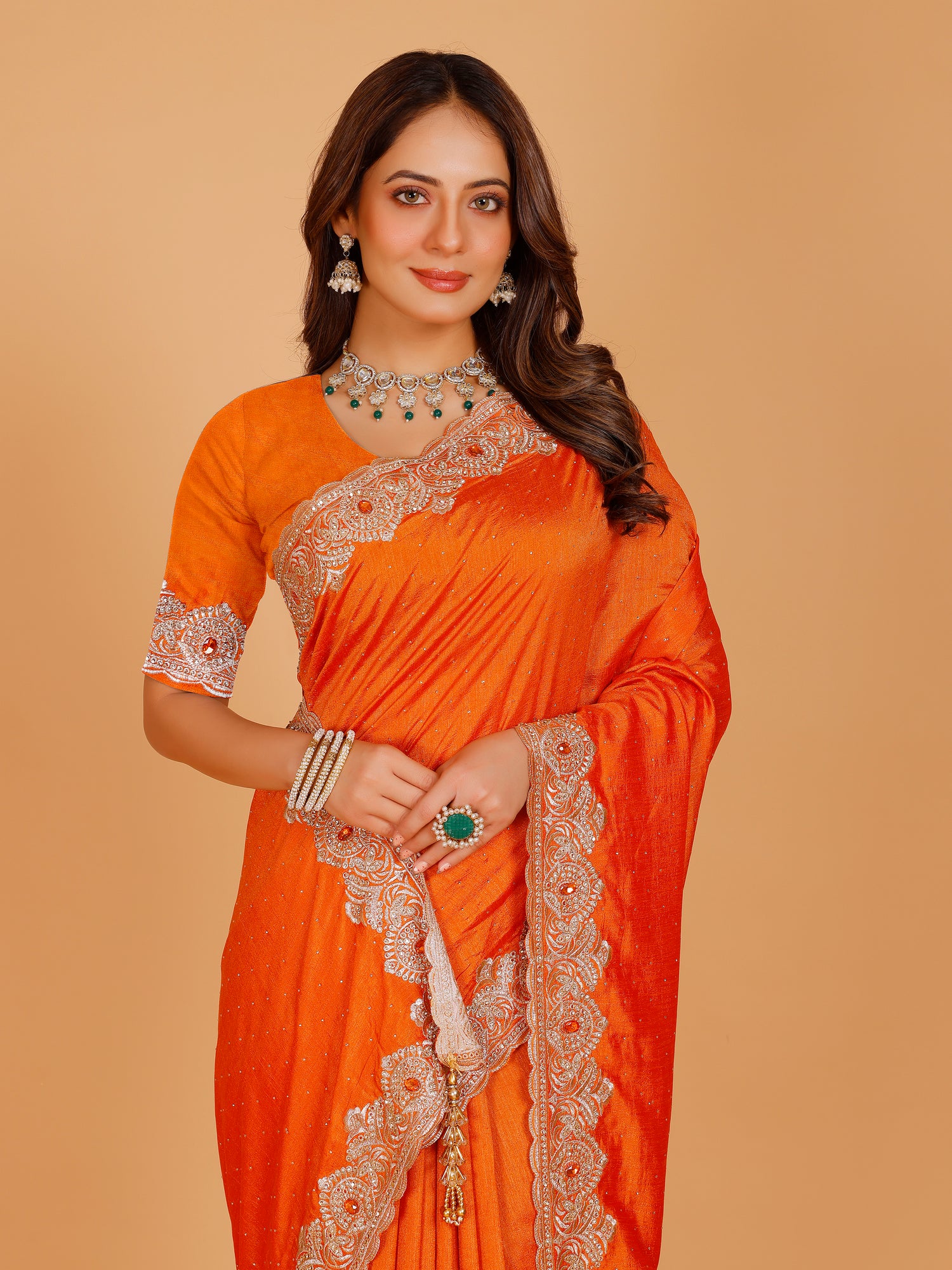 Bhavya Silk Embroidered Saree