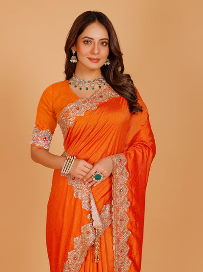 Bhavya Silk Embroidered Saree