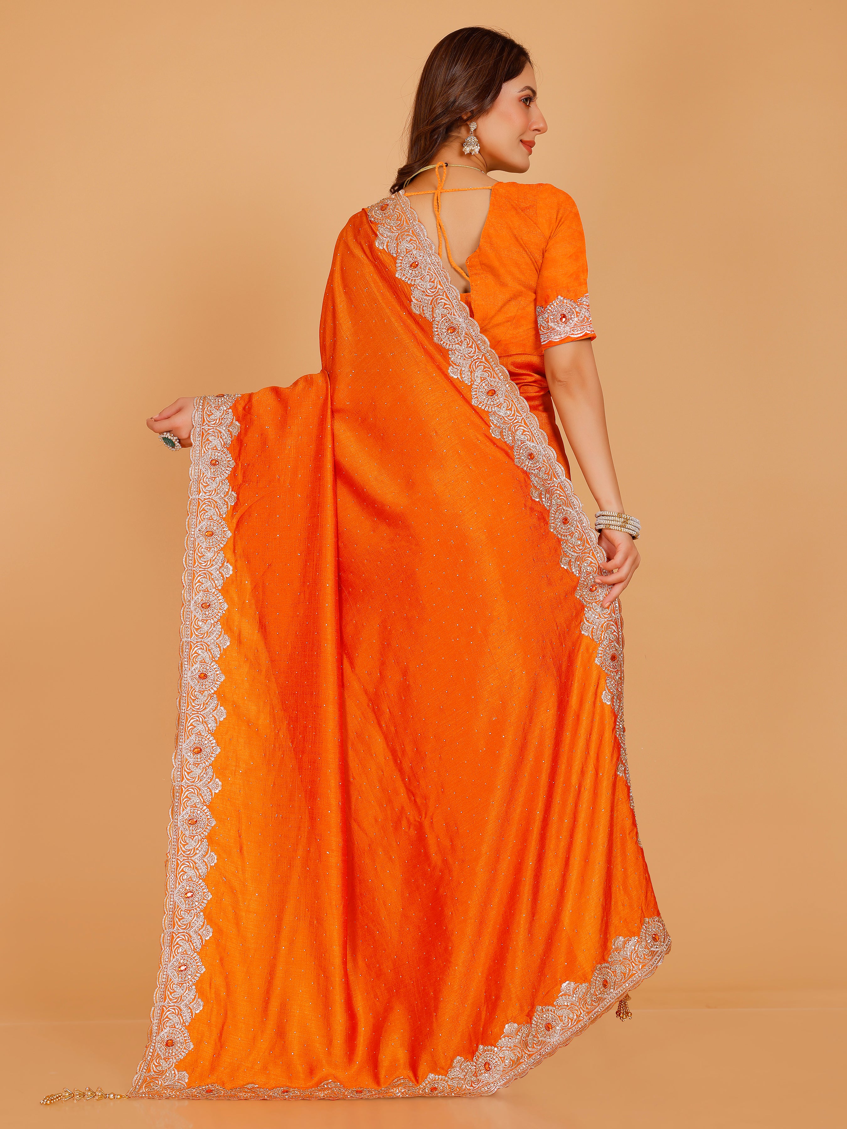 Bhavya Silk Embroidered Saree