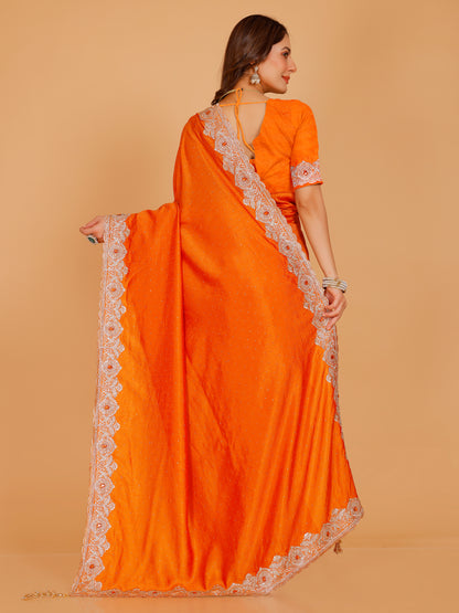 Bhavya Silk Embroidered Saree