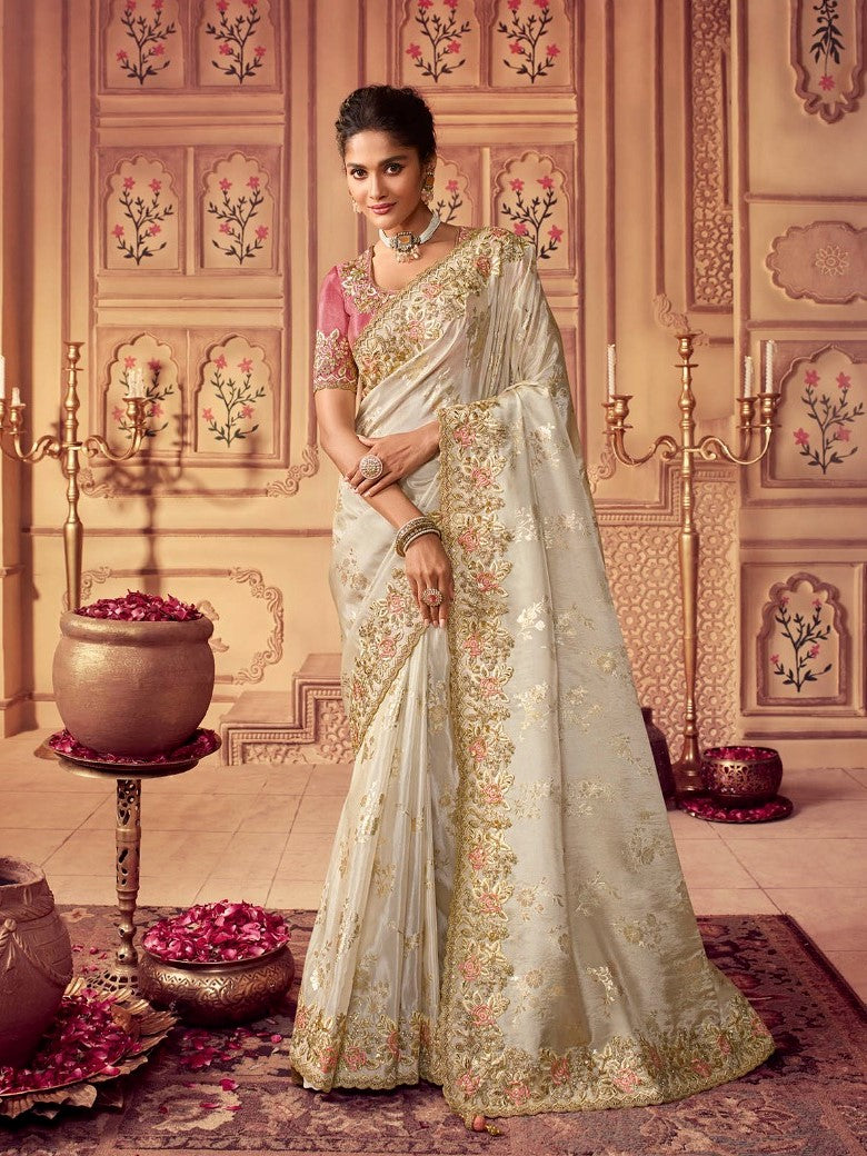 Rasika Embroidered Saree - Roop Darshan