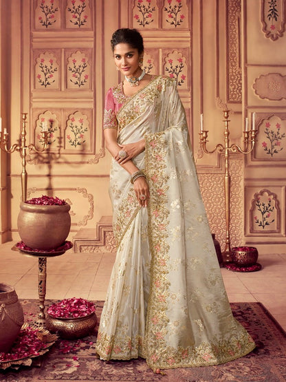 Rasika Embroidered Saree - Roop Darshan