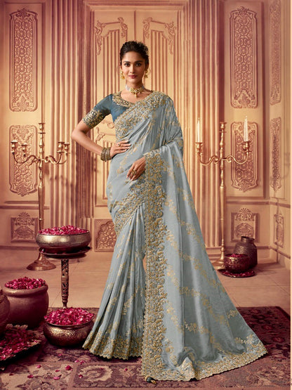 Rasika Embroidered Saree - Roop Darshan