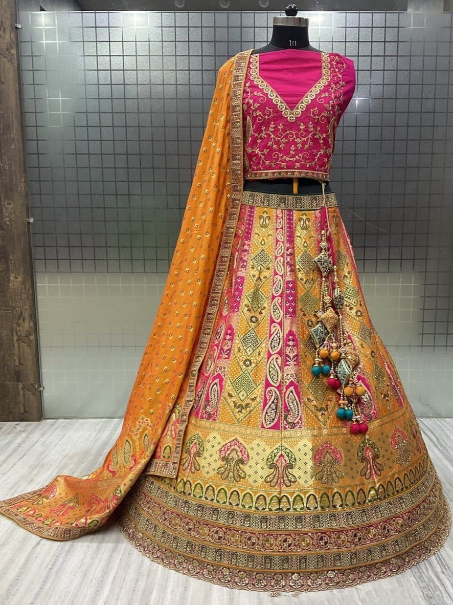 Astha Unstitched Lehenga Choli - Roop Darshan
