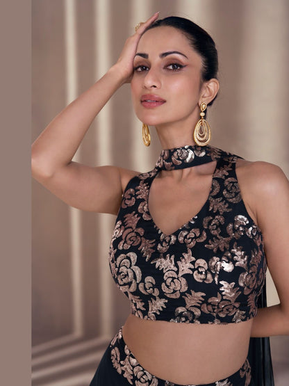 Eya Crop Top Plazzo Suit - Roop Darshan