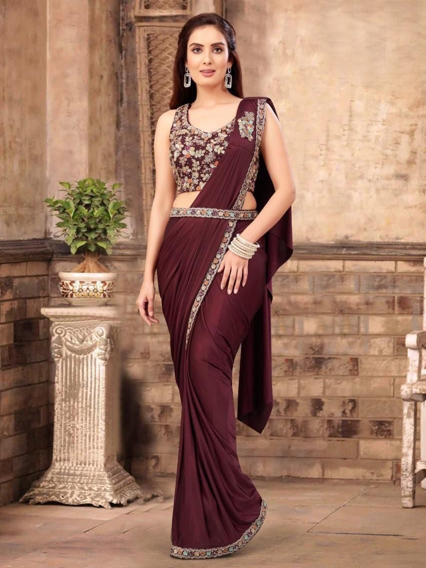 Disha Ready To Wear Choli Saree - Roop Darshan