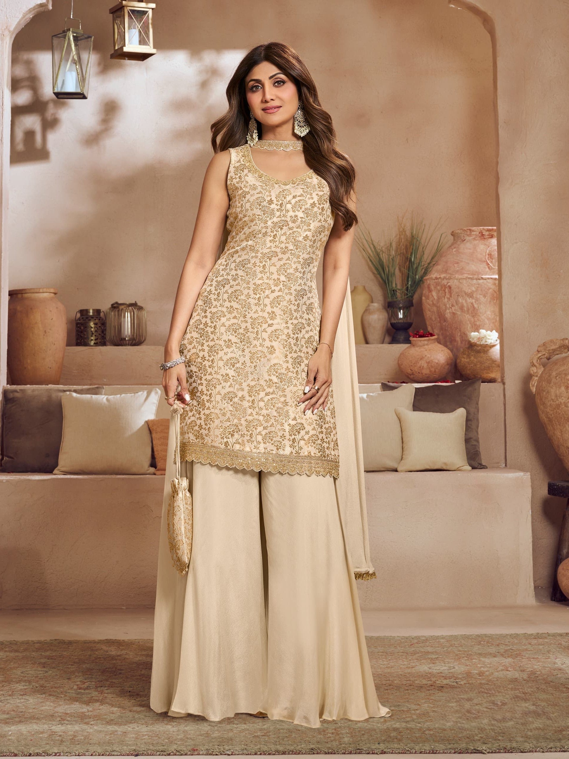 Elena Palazzo Suit - Roop Darshan
