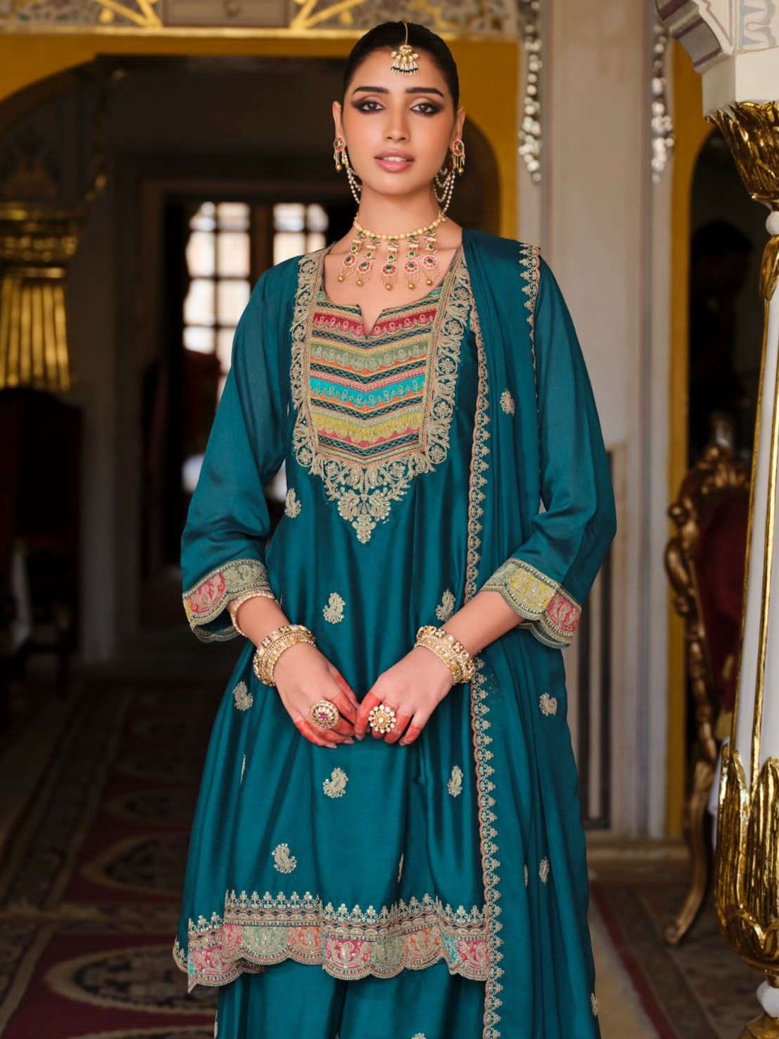 Noina Silk Palazzo Suit