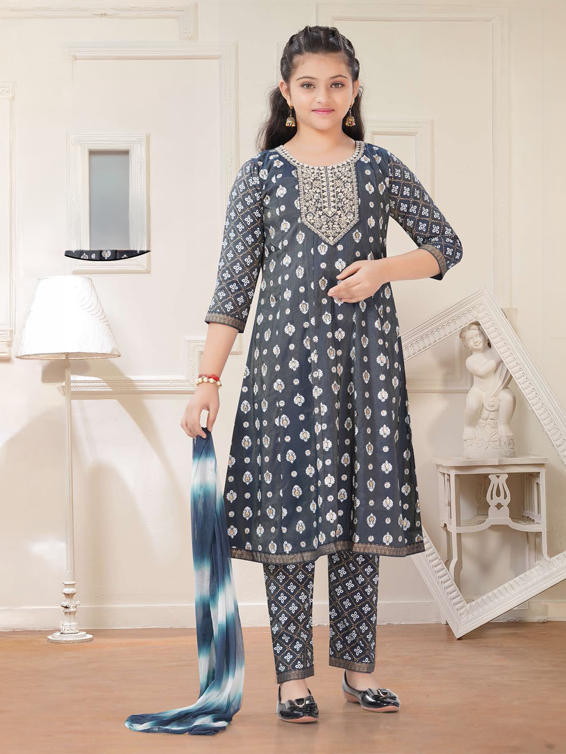 Taara Silk Flair Suit