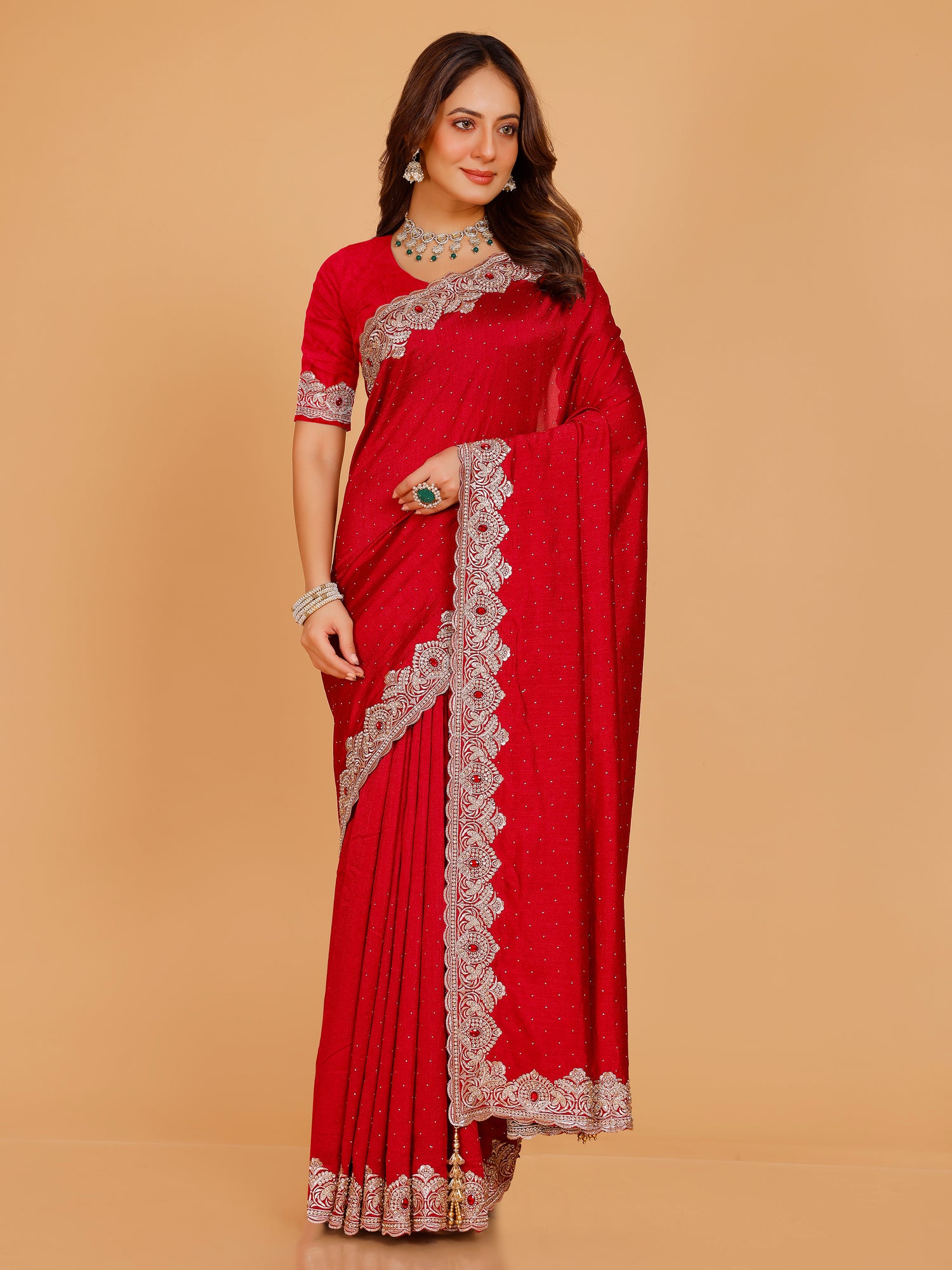 Bhavya Silk Embroidered Saree