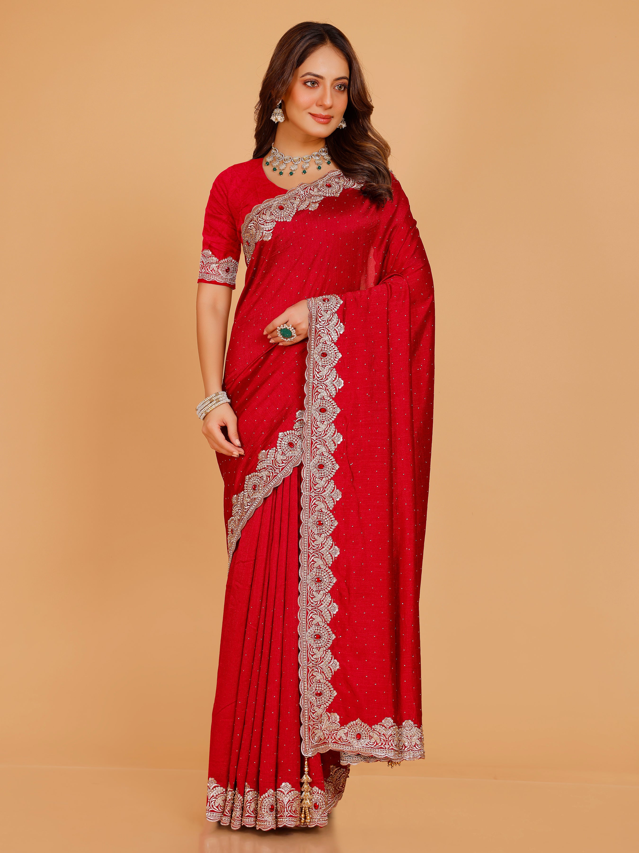 Bhavya Silk Embroidered Saree