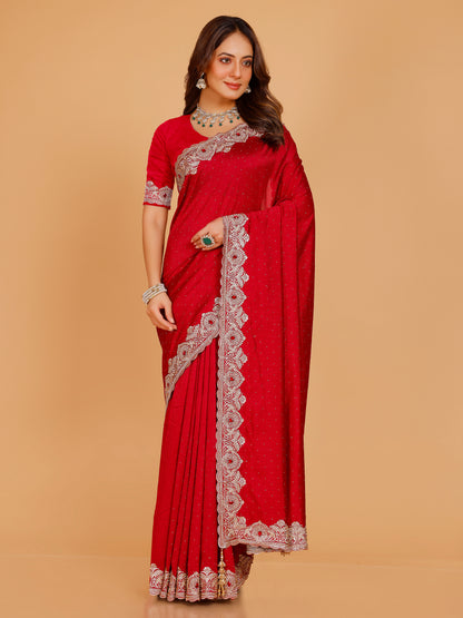 Bhavya Silk Embroidered Saree