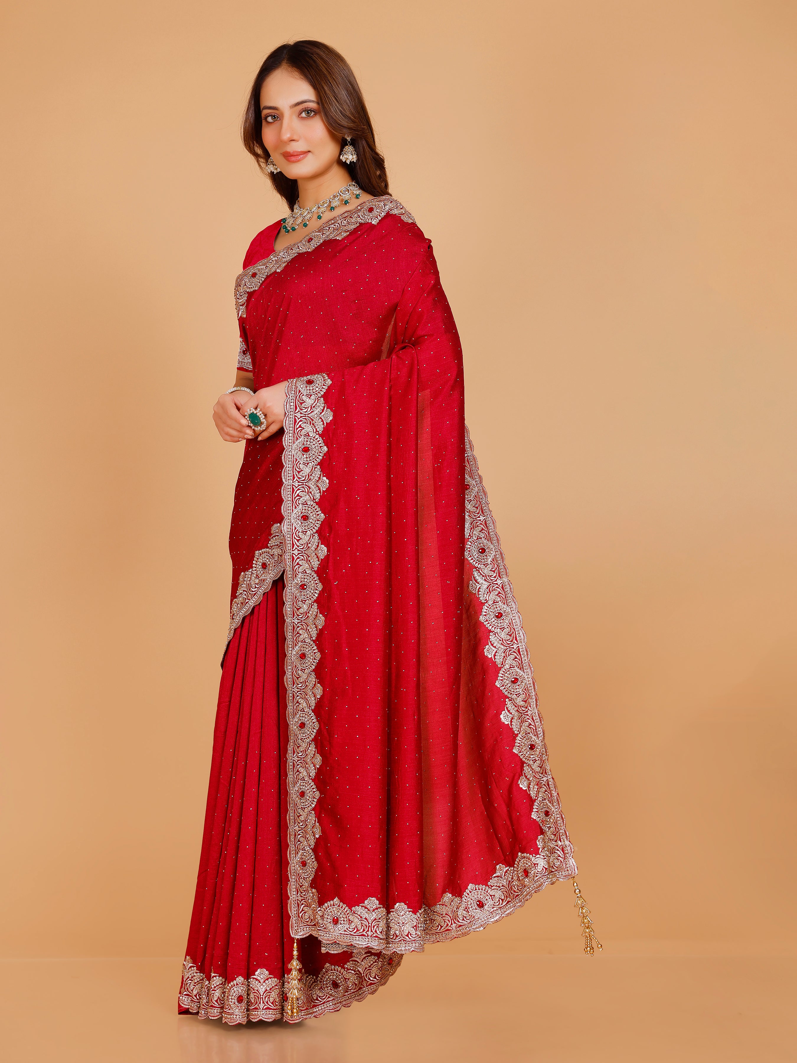 Bhavya Silk Embroidered Saree