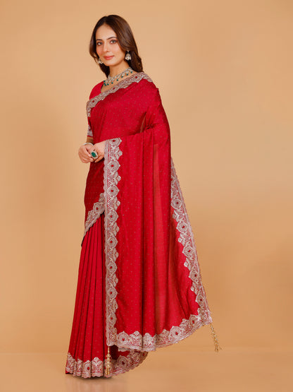 Bhavya Silk Embroidered Saree