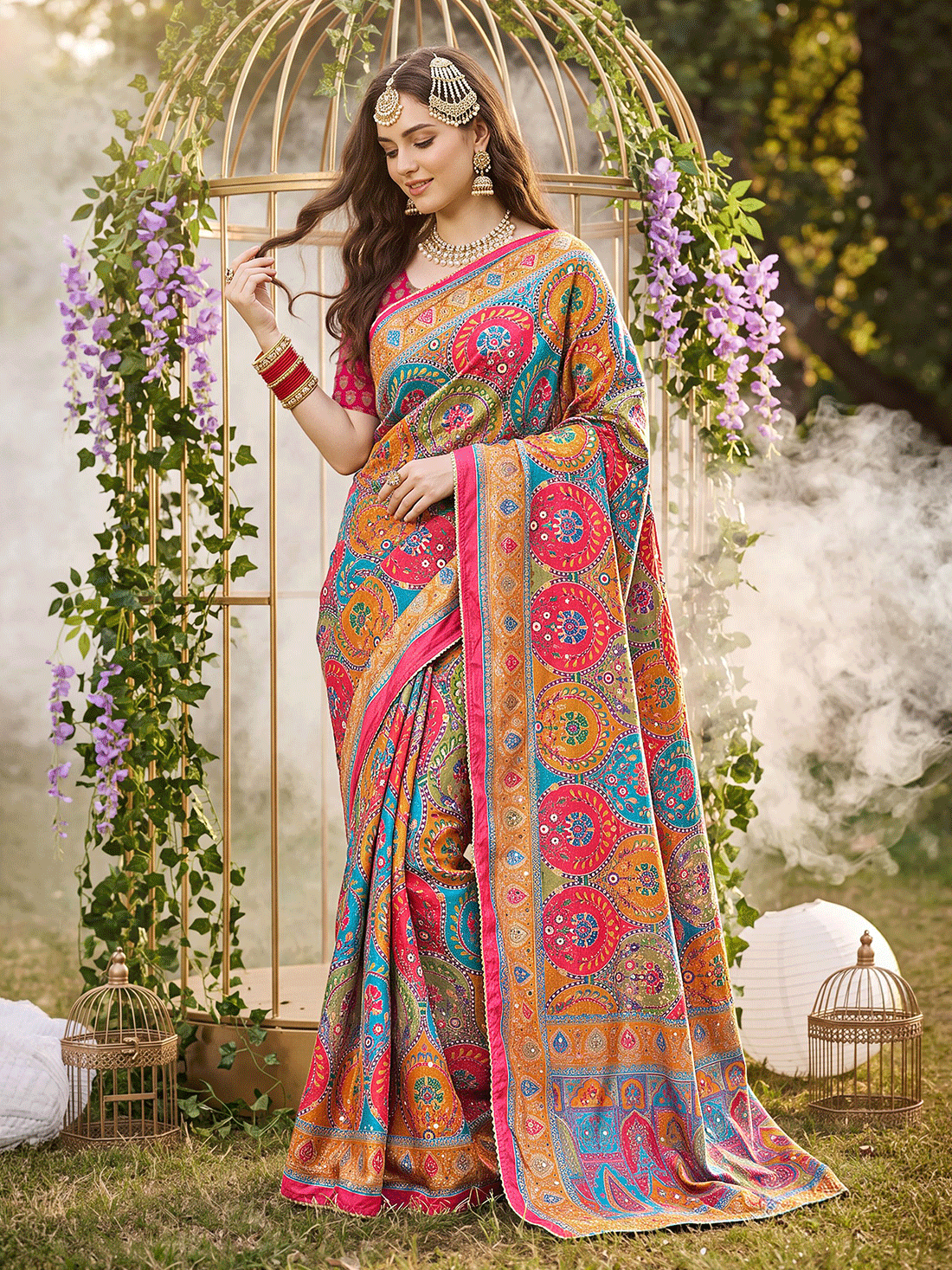 Abhisha Crepe Printed Saree