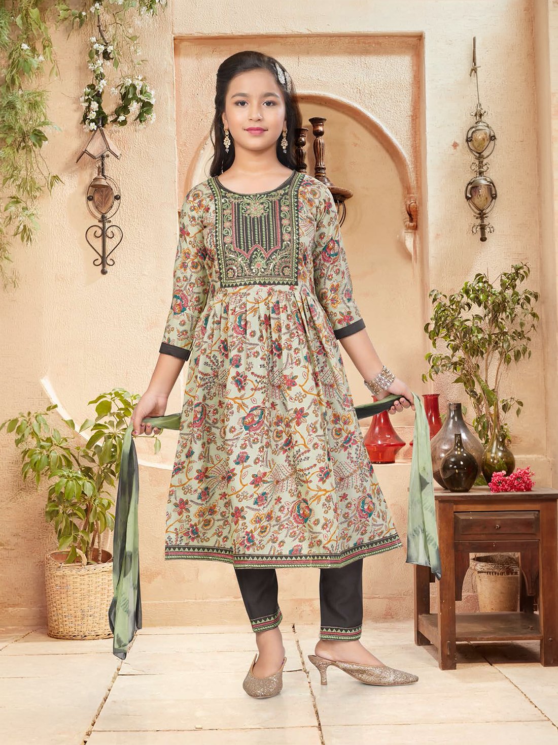 Leila Cotton Flair Suit