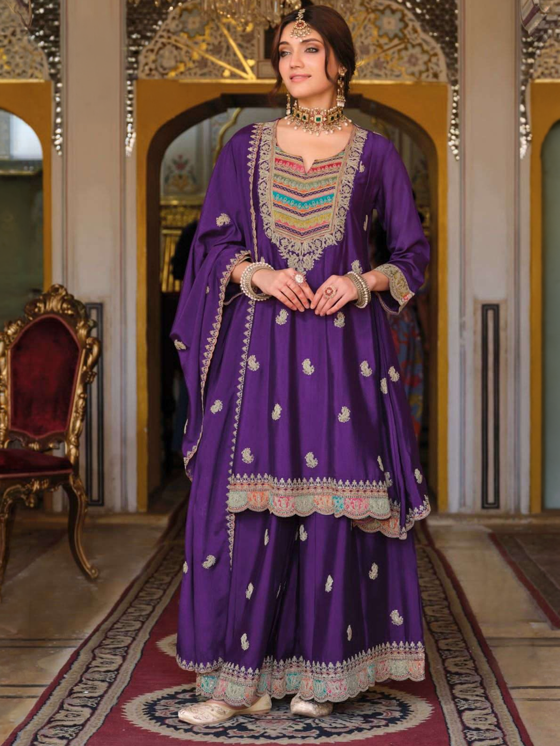 Noina Silk Palazzo Suit