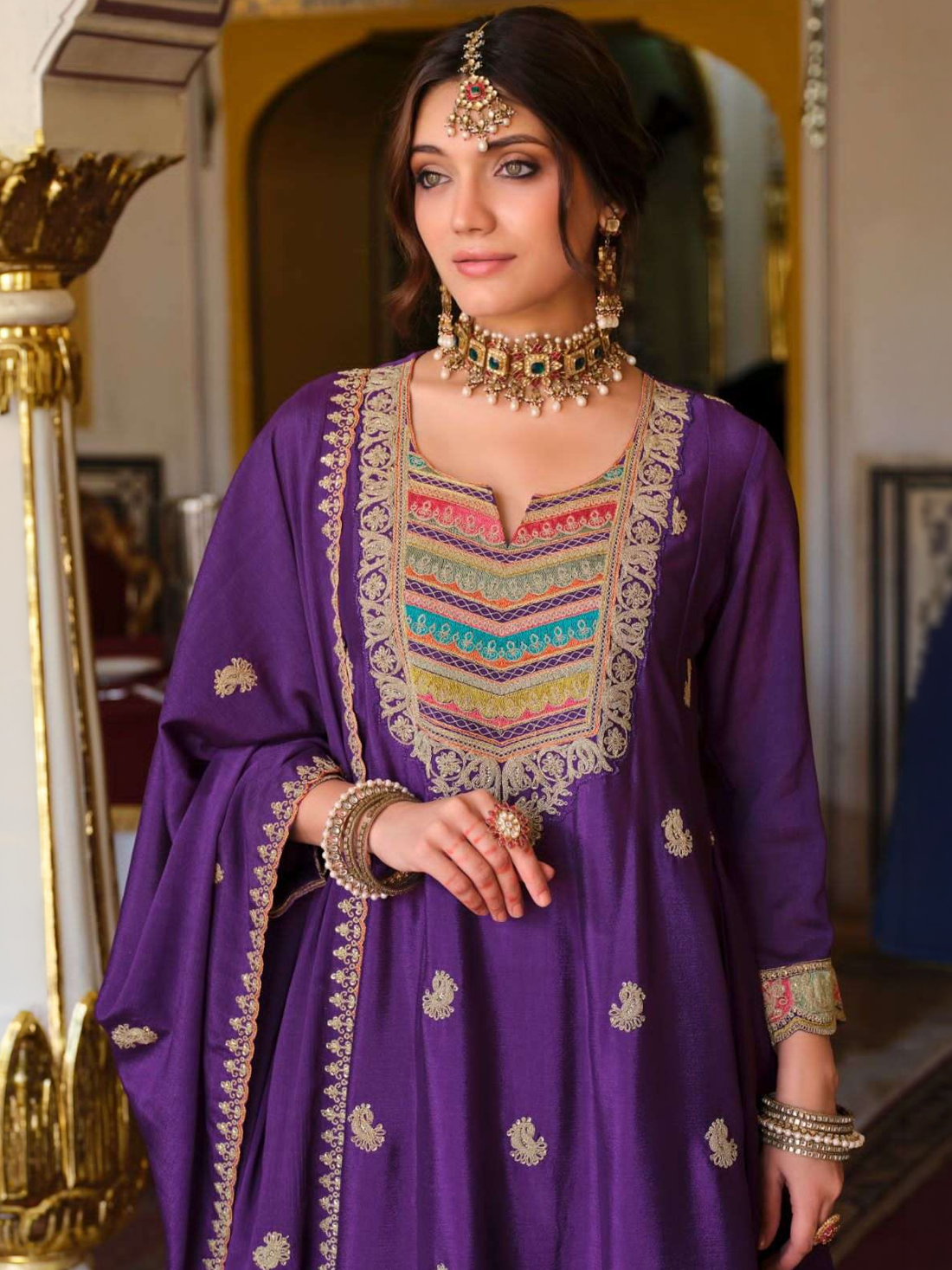 Noina Silk Palazzo Suit